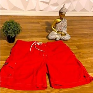 Red polo short for men